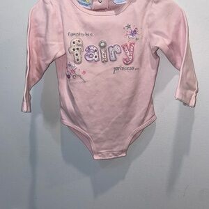 5/$15 Vintage Miniwear Pink Baby Onesie